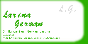 larina german business card